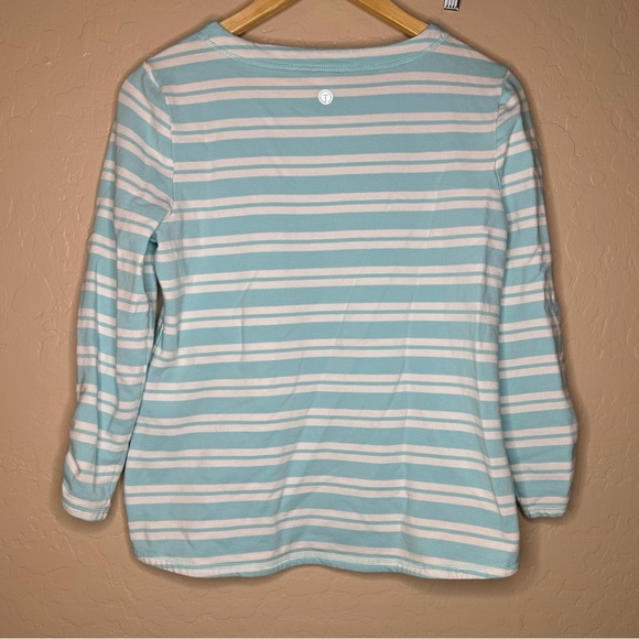 T by Talbots Striped Terry Pullover - Picture 2 of 5